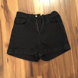 Black American Apparel Jean Shorts Jorts sz 26/27